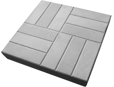 Широкоформатная плитка тротуарная 12 кирпичей (квадрат 50×50×5см)